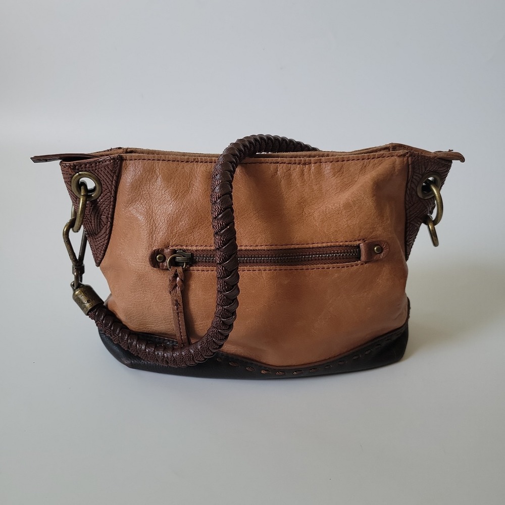 The Sak Indio‎ Slouchy Hobo Bag Tan Brown Leather Boho Chic Effortless Western